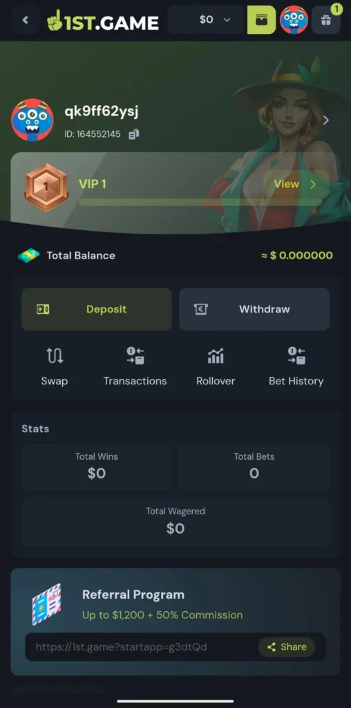 1st Game Earning App